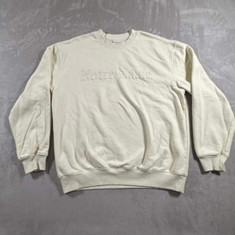 Mitchell & Ness Sweatshirt Mens Notre Dame Embroidered Cream Large Cream